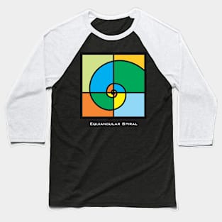 Equiangular Spiral Abstract Pattern - Mathematical Curve - Hardcore Nerd Baseball T-Shirt